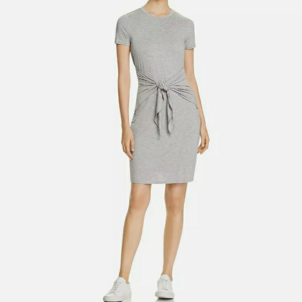 "NWT" gray tie front dress